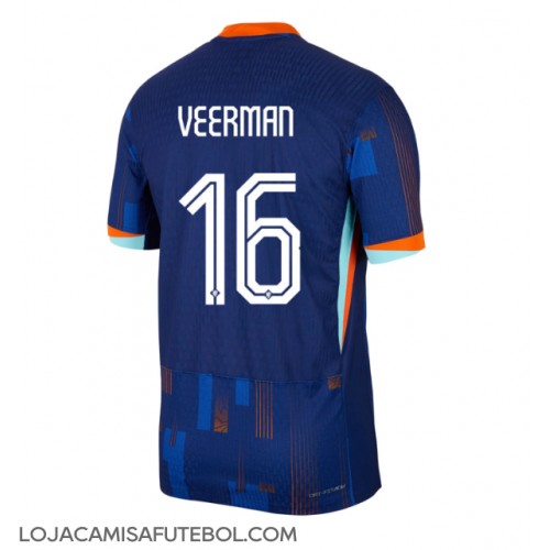 Camisa de Futebol Holanda Joey Veerman #16 Equipamento Secundário Europeu 2024 Manga Curta